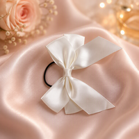 Ruban en satin cosmétique haut de gamme avec boucle élastique pour la décoration de flacons de parfum, nœud personnalisé imprimé pour emballage cadeau