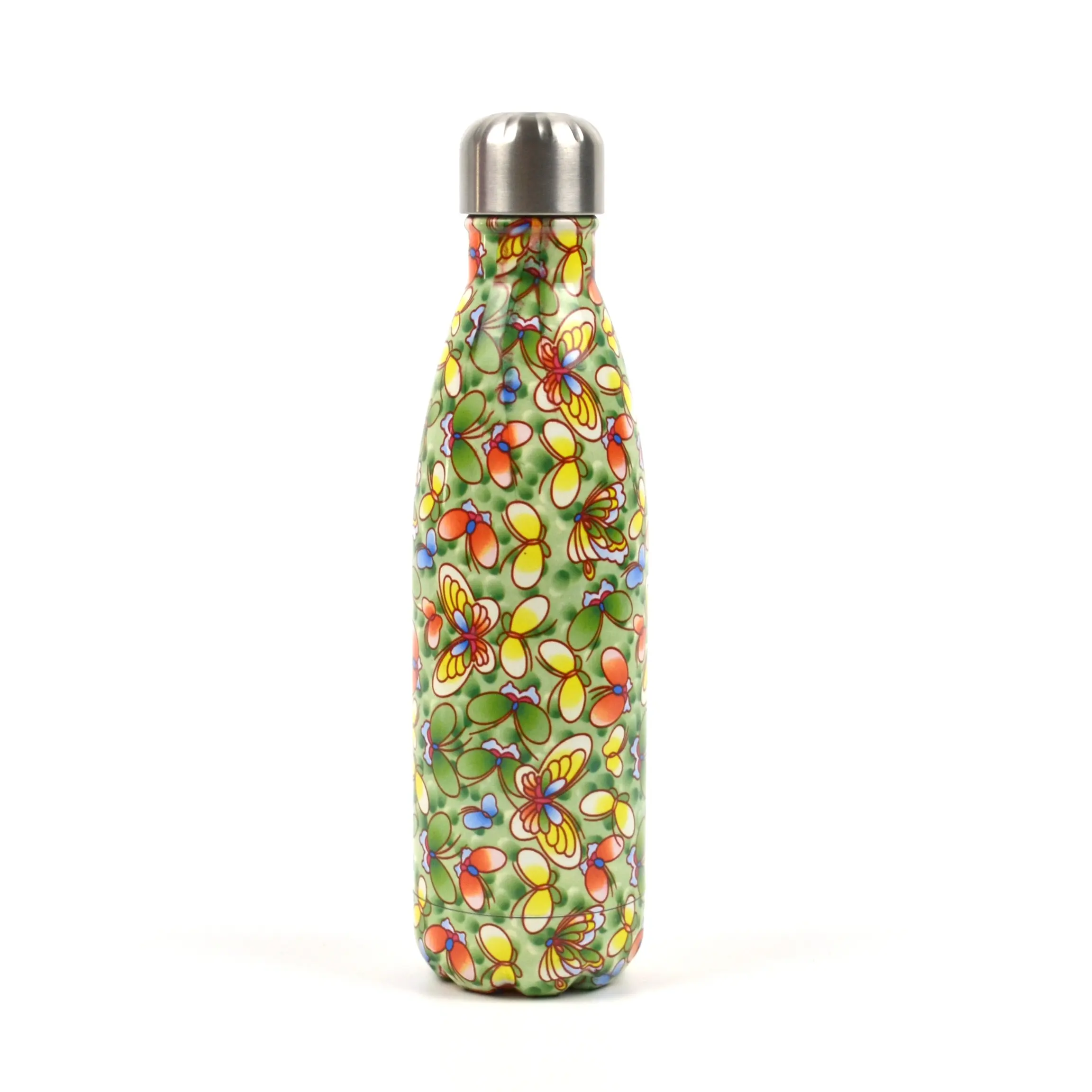 500ml Dreifach schicht iger Edelstahl auslaufs icher Blumen helle Farbe Geschenk Bowling geformte wärmere Flasche Getränke flasche für Frauen