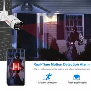 Kamera <span class=keywords><strong>CCTV</strong></span> IP Camhipro Tuya App 8MP 4K Outdoor H.265 Bullet Surveillance Night Vision IR Wide-Angle SD Card Putih Audio Dua Arah - Product Image 3