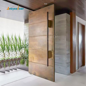 American Style Modern Solid Wood Front Entry <strong>Doors</strong> with UV Waterproof Finish Fire Prevention Customized Color &amp; Size - Product Image 1