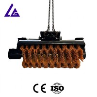 Brosse de balayage hydraulique rotative pour excavatrice, idéale pour le balayage routier et les projets municipaux, avec cadre en acier robuste