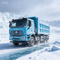 Truk Tambang HOWO NX 8X4 SINOTRUCK yang Tahan Lama, Hub Roda yang Diperkuat, Kapasitas Muatan >50T, Emisi Euro 2, Mesin Weichai 351-450hp