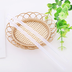 Nantong Rhinestones Drinking <b>Straws</b> 0.7*20cm Clear Plastic <b>Reusable</b> For Beverage - Product Image 4