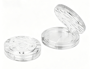 Clear Water Ripple Round Empty Single Powder <b>Compact</b> <b>Makeup</b> Blush Case - Product Image 3