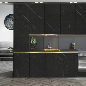 Película Autoadhesiva de <span class=keywords><strong>Vinilo</strong></span> PVC en Negro Mate y Blanco Mármol <span class=keywords><strong>para</strong></span> Decoración de Gabinetes y Encimeras - Product Image 2