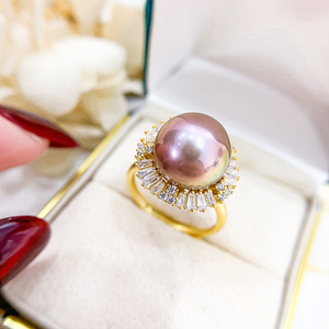 Anillo de Plata S925 para Accesorios de Perlas DIY, Soporte para Perlas de 6mm, Tamaño 10-12mm, Cuentas Redondas para Fabricación de Joyas, Anillo Vacío para Corrector 1823 - Product Image 2
