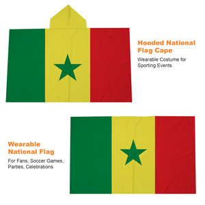 Drapeau du Sénégal avec capuche 3x5 pieds, bannière Lions de Teranga pour la Journée de l'Indépendance et les supporters de football - Product Image 2