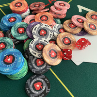 Jeu de jetons de poker en céramique EPT WPT 10g, jetons de casino European World Poker Tour Texas, motif personnalisé, jetons de jeu pour clubs de poker