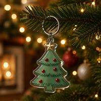 Porte-clés de Noël en acrylique personnalisés BOCE 2027, décoration créative pour les fêtes