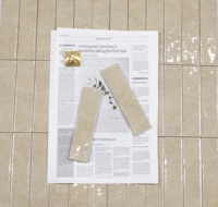 Carreaux muraux en céramique pour cuisine et salle de bain, 50x200mm, couleur beige, impression jet d'encre, nouveau design pour café