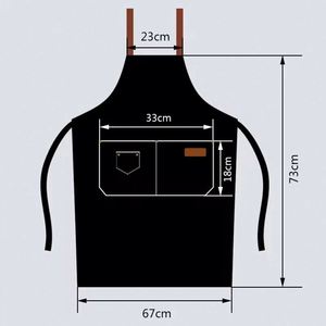 Tablier de cuisine et de barista réglable, imperméable, résistant à l'huile, lavable, pour serveur et charpentier - Product Image 5