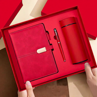 Coffret Cadeau d'Entreprise Personnalisé : Carnet en Similicuir Cousu, Stylo et Gobelet Isotherme – Idéal pour Promotion et Événements d'Entreprise