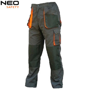 Pantalon de travail cargo noir robuste, design multi-poches pour les professionnels de l'entretien et les techniciens, pantalon de travail cargo - Product Image 4
