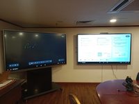 Pantalla Interactiva Todo en Uno de 75'' con Cámara, Micrófono y Altavoz Integrados, Android Windows, Equipo de Enseñanza Interactivo LCD