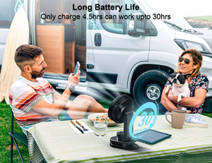 Tente de camping rechargeable à 9 vitesses, alimenté par batterie USB, ventilateur à clipser, dispositif de refroidissement d'<span class=keywords><strong>air</strong></span> en plastique <span class=keywords><strong>pour</strong></span> la maison, camping-car, voyage en plein <span class=keywords><strong>air</strong></span> - Product Image 6