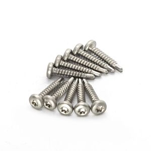 Vis autoforeuses à tête bombée en acier inoxydable industriel avec pointe de perçage métrique/pouce, entraînement Phillips pour l'installation de métaux - Product Image 1