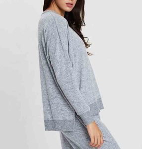 Set Pigiama in Maglia di Bambù per <span class=keywords><strong>Donna</strong></span>, <span class=keywords><strong>Felpa</strong></span> Lunga e Pantaloni con Elastico in Vita, Abbigliamento Termico per <span class=keywords><strong>Casa</strong></span>, Estate, Autunno, Primavera - Product Image 3