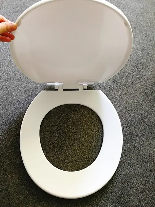 europäischer standard-design verlängert erwachsene und kind scharnier weich schließbar kunststoff toilettensitz eine knopf schnellverschluss sitzbezug