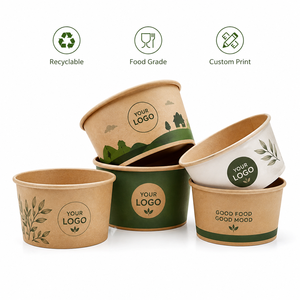 Bicchiere di Carta Biodegradabile e Riciclabile di Alta Qualità con Foglio d'Oro per Latte - Product Image 1
