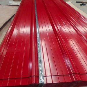 JIS แผ่นเหล็กชุบสังกะสี G3312ลูกฟูกแผ่นหลังคา ppgi สำหรับการก่อสร้างแผ่นเหล็ก - Product Image 3