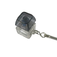 Clavier à touches rétroéclairées translucides carrées en plastique monocouche, blanc et noir, boutons anti-stress, pendentif gadget, testeur de commutateur