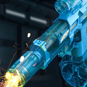 Pistolet à eau électrique automatique en plastique miniature pour enfants, avec lumière intégrée, jouet pour tir en extérieur - Product Image 2