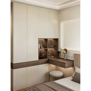 High-Quality Bedroom Closet Set <strong>with</strong> Hanging Rack, Open <strong>Shelves</strong> <strong>Drawers</strong> Large Capacity Wall-Mounted <strong>Wardrobe</strong> for Master Bedroom - Product Image 2