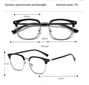 <span class=keywords><strong>Occhiali</strong></span> Fotocromatici Anti Luce Blu con <span class=keywords><strong>Lenti</strong></span> Progressive Multifocali da Lettura <span class=keywords><strong>per</strong></span> Uomo <span class=keywords><strong>Occhiali</strong></span> Ingrandenti - Product Image 3