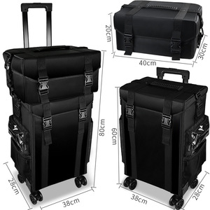 <span class=keywords><strong>Chariot</strong></span> de coiffeur <span class=keywords><strong>professionnel</strong></span> avec roulettes, organiseur cosmétique multi-compartiments avec tiroirs, <span class=keywords><strong>chariot</strong></span> de salon de beauté noir - Product Image 4
