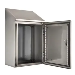خزانة متينة مصنوعة من الفولاذ المقاوم للصدأ قابلة للغلق صندوق كهربائي يحتوي على أجهزة إلكترونية وأدوات مختلفة العميق