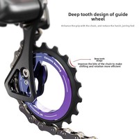 Roue de guidage excentrique creuse Cyclami pour dérailleur arrière, 18 dents, en alliage d'aluminium, roulement céramique, 9 vitesses, durable, haute résistance, pour vélo