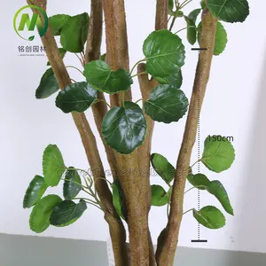 Árvore de bonsai artificial, árvore artificial de bolso plantas de simulação dinheiro árvore plantas verdes de plástico
