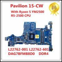 Pour HP Pavilion 15-CW Ordinateur Portable Carte Mère Avec Ryzen 5 YM2500 R5-2500 CPU L22762-001 L22762-601 DAG7BFMB8D0 DAG7BJMB8C0 DDR4