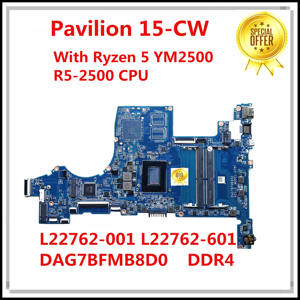 Para <span class=keywords><strong>HP</strong></span> <span class=keywords><strong>Pavilion</strong></span> 15-CW placa base de computadora portátil con <span class=keywords><strong>Ryzen</strong></span> <span class=keywords><strong>5</strong></span> YM2500 R5-2500 CPU L22762-001 L22762-601 DAG7BFMB8D0 DAG7BJMB8C0 DDR4 - Product Image 2