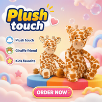Jouet en peluche doux en gros pour les amoureux des animaux et la décoration de chambre d'enfant, jouet en peluche pour bébé