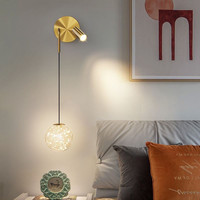 Lampe murale de chambre à coucher moderne minimaliste nordique avec fond ciel étoilé, design petit pendentif