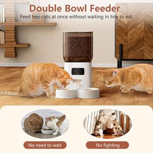 Automatic Cat Feeder with <b>Camera</b> 5L Dual Pet Timed Electric <b>Smart</b> APP Food Feeding Dispenser with APP Control for Remote Feeding - Product Image 4