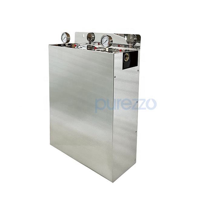 Полноразмерная система фильтрации воды для всего дома 20 ''x 4,5'', тройной большой синий, 3 этапа, нержавеющая сталь