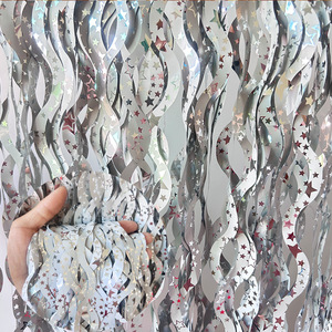 2メートルの長さのパーティーデコレーション背景幕、フォイルトリムエッジ付き、バレンタインデーパーティー用 - Product Image 2