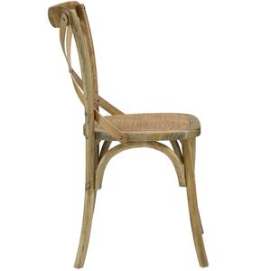 Chaise en bois massif empilable populaire et élégante à dossier en X pour restaurant et mariage - Product Image 3