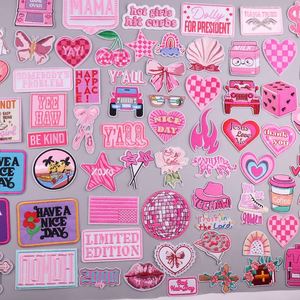 Patchs brodés roses à thermocoller pour chapeaux de cowboy western, patchs personnalisés avec logo brodé pour vêtements, chapeaux et sacs – Vente en gros - Product Image 1