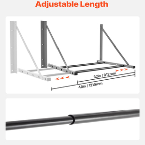 Jh-mech bánh xe Kệ lâu dài độ tin cậy linh hoạt ráp 32 đến 48 inch Gấp Thép lốp giá treo tường - Product Image 3