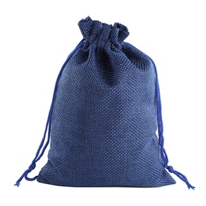 Sacs <span class=keywords><strong>Cordon</strong></span> Coulissant en Jute, Pochette Cadeau Pliable, avec Logo RanChen DB001 – Vente en Gros - Product Image 2