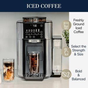 Cafetière DL-13 True Brew avec moulin intégré en acier inoxydable, <span class=keywords><strong>pour</strong></span> une portion individuelle de 8 à 24 oz, <span class=keywords><strong>café</strong></span> chaud ou glacé <span class=keywords><strong>pour</strong></span> la maison - Product Image 6