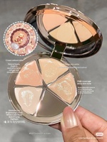 Paleta de Corrector Líquido de Cuatro Colores Flower Knows the Sweetie Bear para Ojeras, Marcas de Acné y Depresiones Faciales