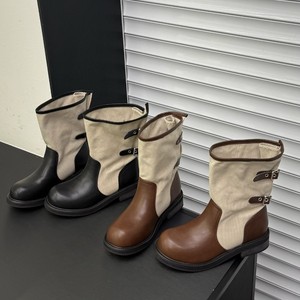 Botas vaqueras occidentales empalmadas para mujer 2026 con hebilla de cinturón, botas altas y delgadas estilo caballero para chicas Y2K - Product Image 4