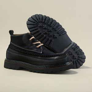 High Quality Men's Casual Cowhide Non-Slip Platform Retro Work <b>Shoes</b> Outdoor Walking <b>Shoes</b> <b>Height</b> <b>Increasing</b> - Product Image 2