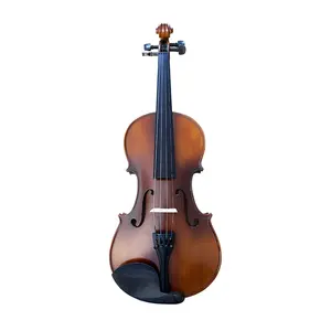 Seasound Factory Cheap Dark Hand Crafted German Solid Wood Violin for Beginner JYV01