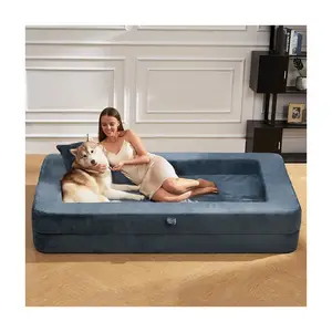 Oeko-tex sertifikalı fasulye torbası kanepe köpek yatağı yetişkinler için 3-in-1 fasulye torbası kanepe katlanır şişme koltuk köpek