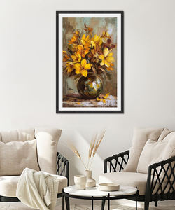 Peinture à l'huile sur toile de lin et coton 100% peinte à la main, nature morte moderne, décoration murale pour la maison - Product Image 4